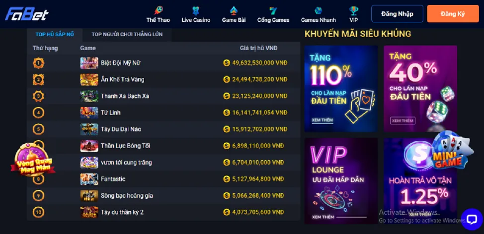 Đa dạng các tựa game bắn cá hấp dẫn tại u888vip